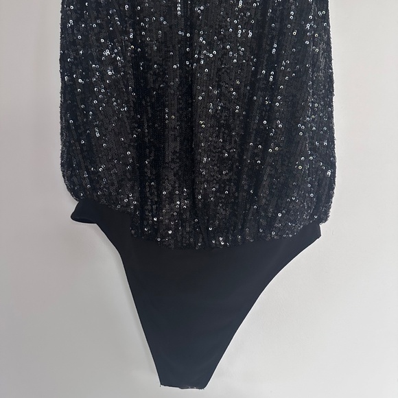 Express Black Sequin Bodysuit - XS - Picture 3 of 13